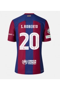 Barcelona Sergi Roberto #20 Jalkapallovaatteet Kotipaita 2023-24 Lyhythihainen